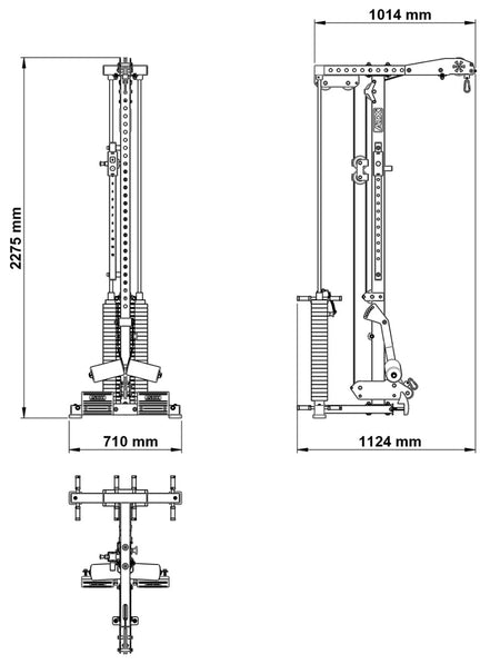ATX® Latzugoption LTO - 780 - 125 kg Steckgewichte - Seilzug / Latzug Anbau