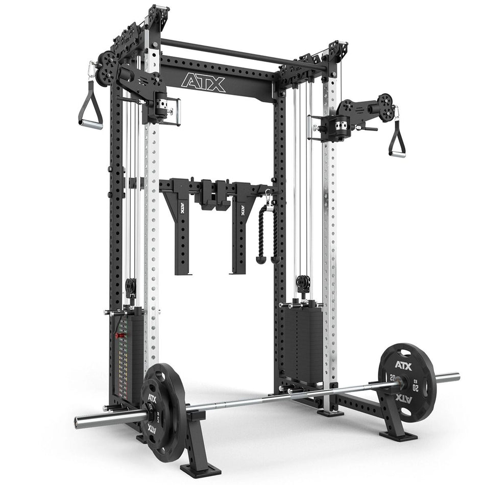 ATX® Cable Half Rack mit 2 x 90 kg Steckgewichten - Half Rack mit Dual Kabelzug