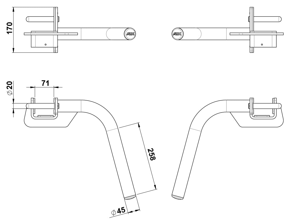 ATX® Dip Barren Heavy Duty - 700 Series - Dip Barren