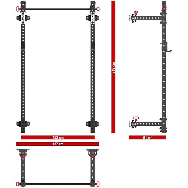 Cleomar Rack ATX® Fold Back Wall Rack / Half Rack 750 - Einklappbar kaufen ...