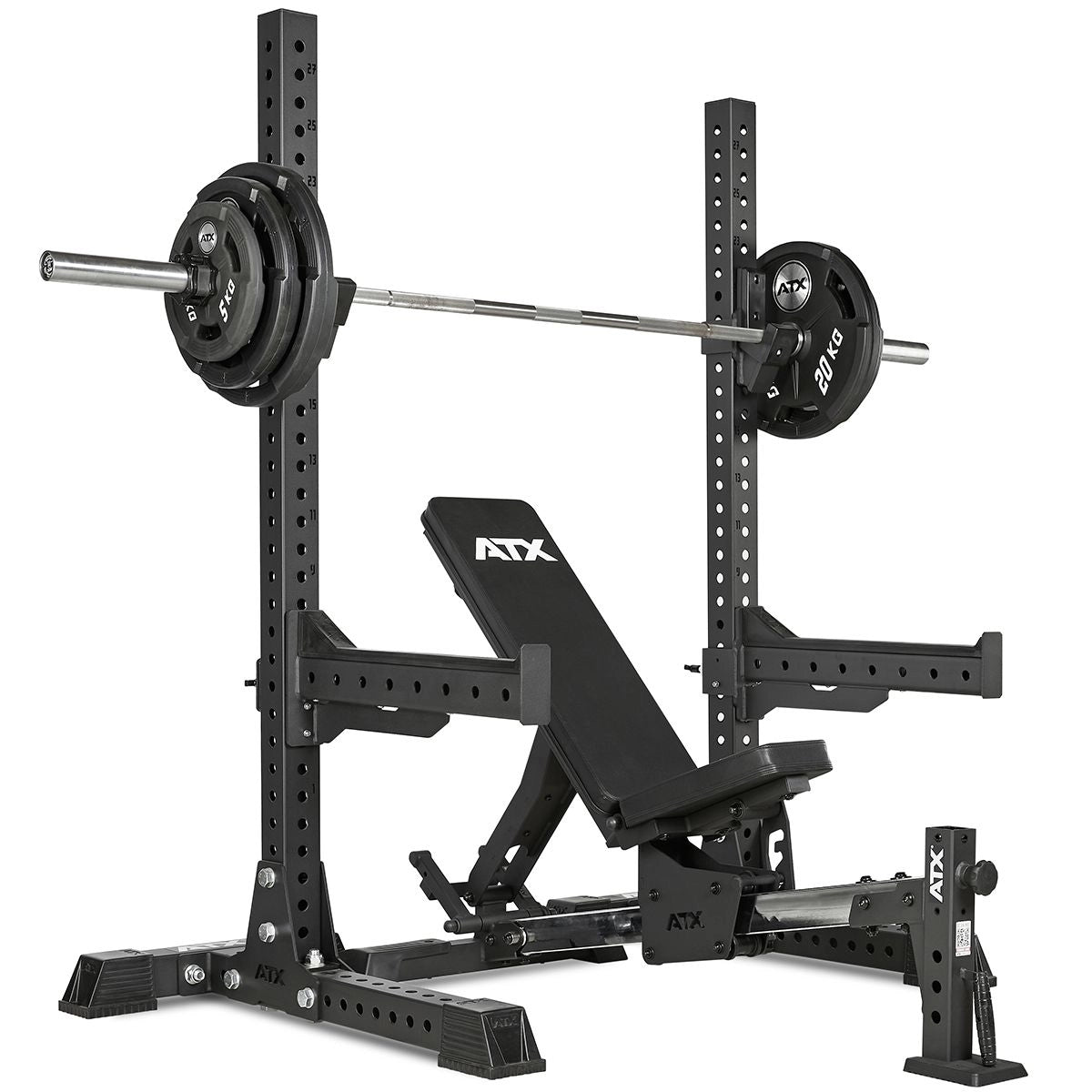 Rocker Stand ATX® Free Stands - Squat Rack massiv - freistehend inkl. J-Hooks und ...