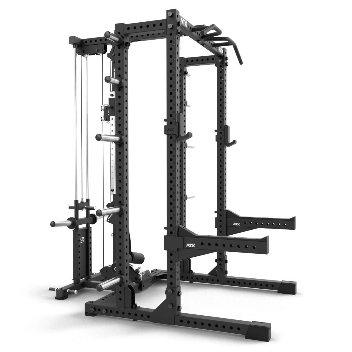 ATX® Half Rack 780 Komplettstation inkl. Extension und Plate Load Latzug - Half Rack mit Kabelzug