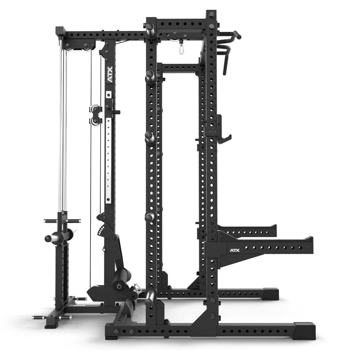 ATX® Half Rack 780 Komplettstation inkl. Extension und Plate Load Latzug - Half Rack mit Kabelzug