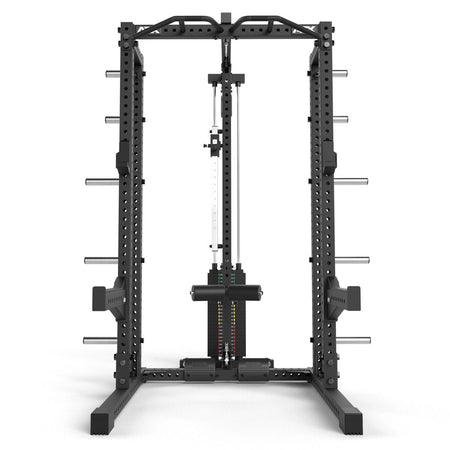 ATX® Half Rack 780 mit Extension und Latzug inkl. Steckgewichte - Half Rack mit Kabelzug