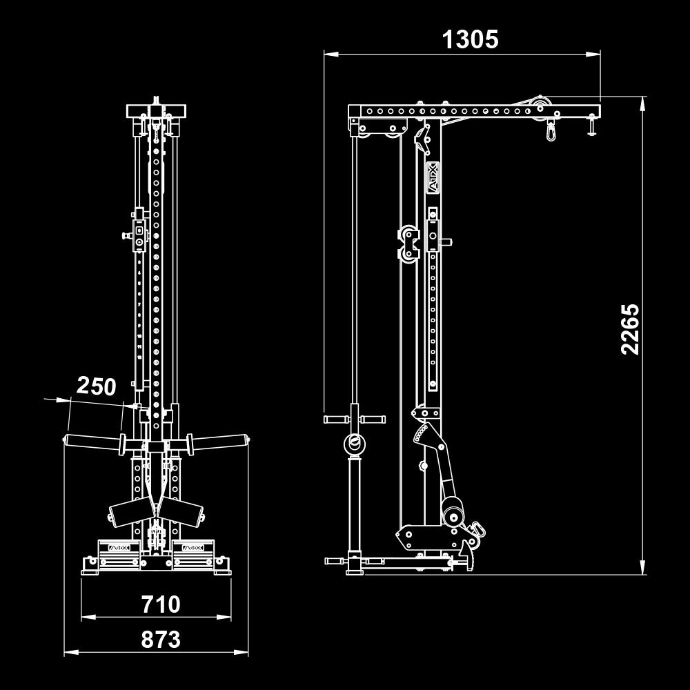 ATX® Latzug Option für MPX - 780 - Plate Load - Seilzug / Latzug Anbau