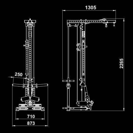 ATX® Latzug Option für MPX - 780 - Plate Load - Seilzug / Latzug Anbau