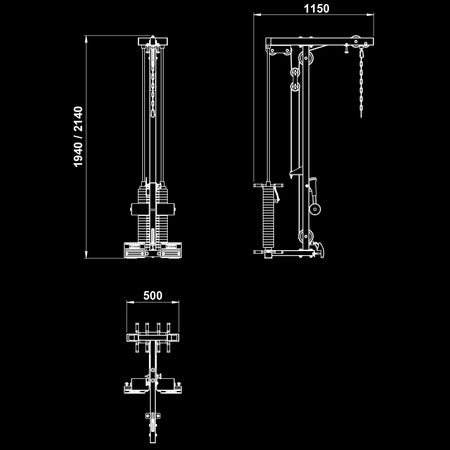 ATX® Latzug Option - Steckgewichte - zu PRX - 640/660 - Seilzug / Latzug Anbau