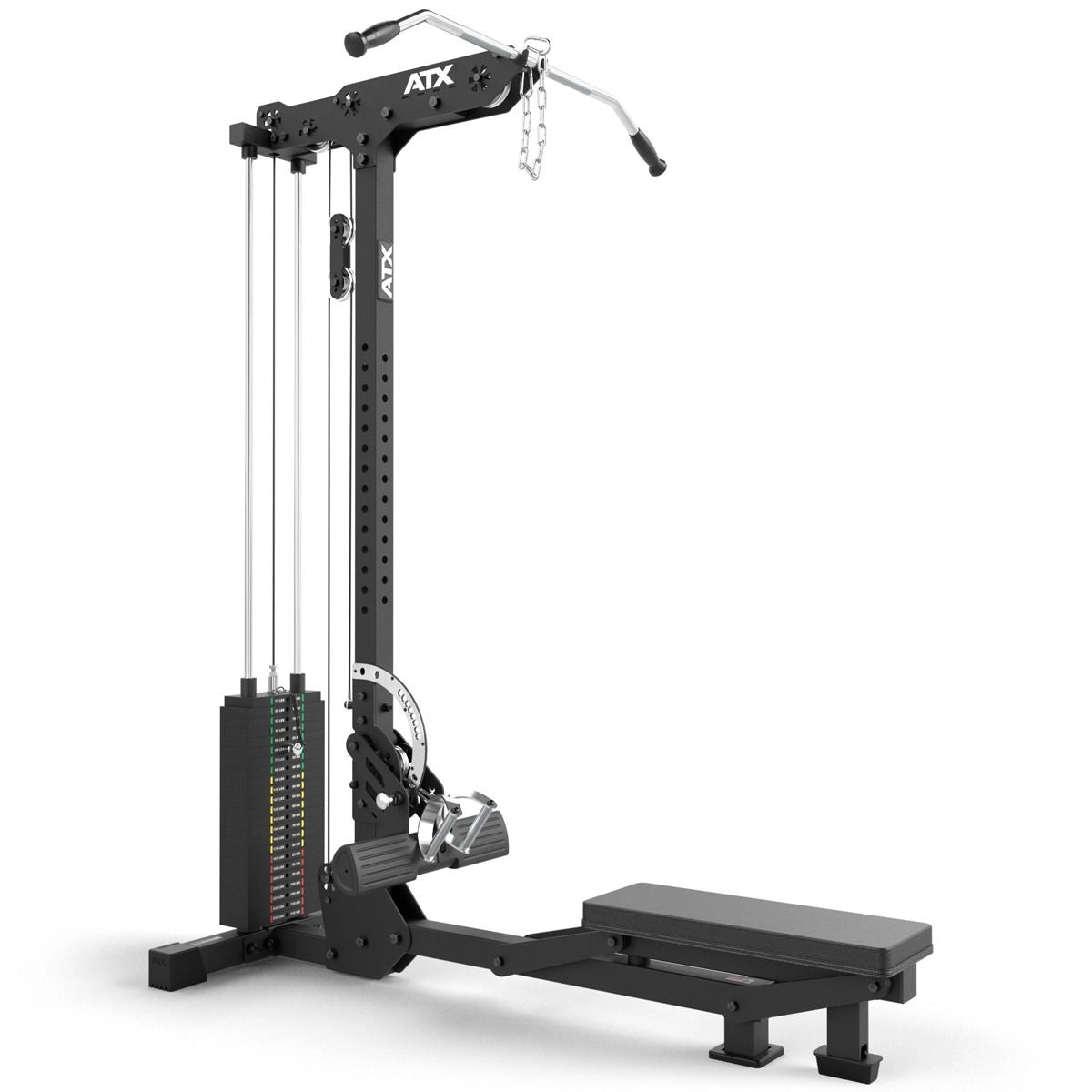 ATX® Latzug / Ruderzug LMSW - 700 - mit 115 kg Steckgewichte - Latzug / Ruderzug Kombo (Stack Weight)