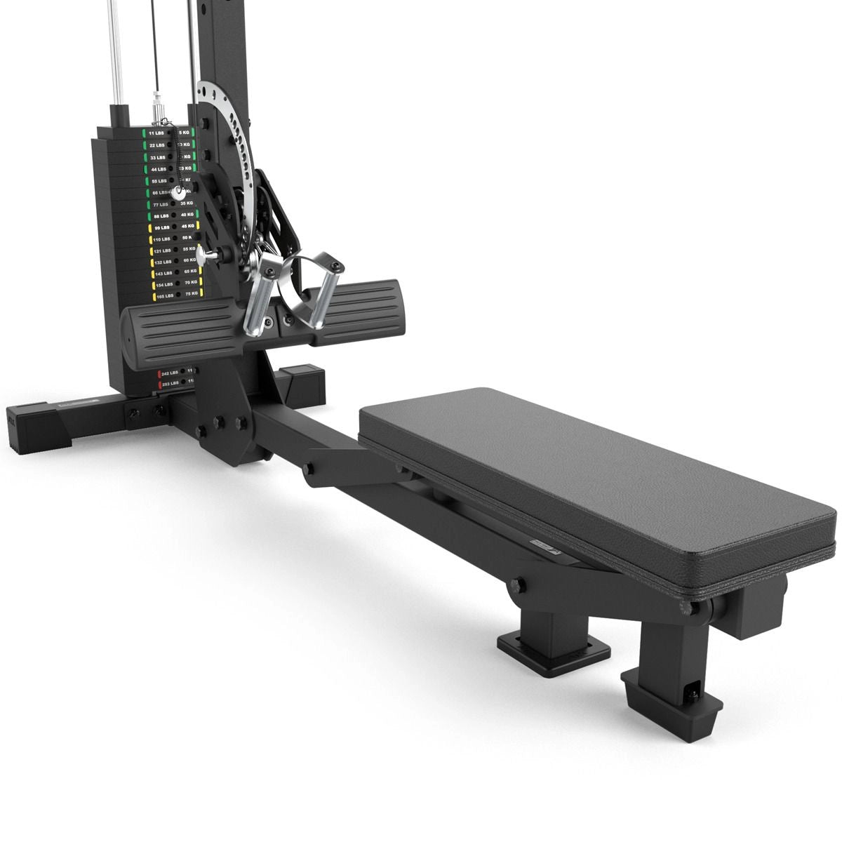 ATX® Latzug / Ruderzug LMSW - 700 - mit 115 kg Steckgewichte - Latzug / Ruderzug Kombo (Stack Weight)