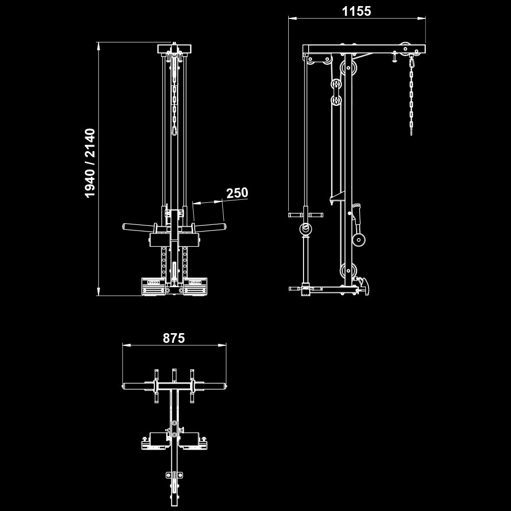 ATX® Latzugoption - Plate Load - zu PRX - 640/660 - Seilzug / Latzug Anbau