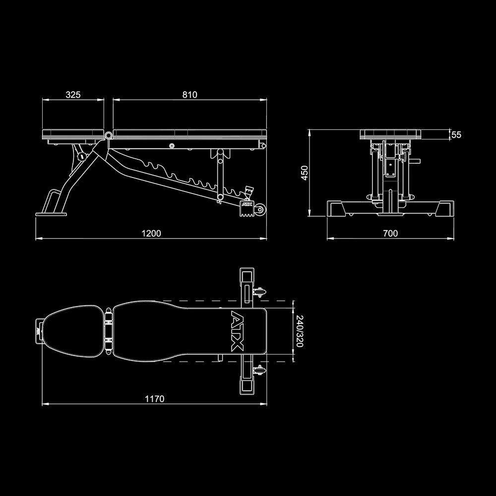 ATX® Multi Bench / Multibank Pro - Verstellbare Hantelbank