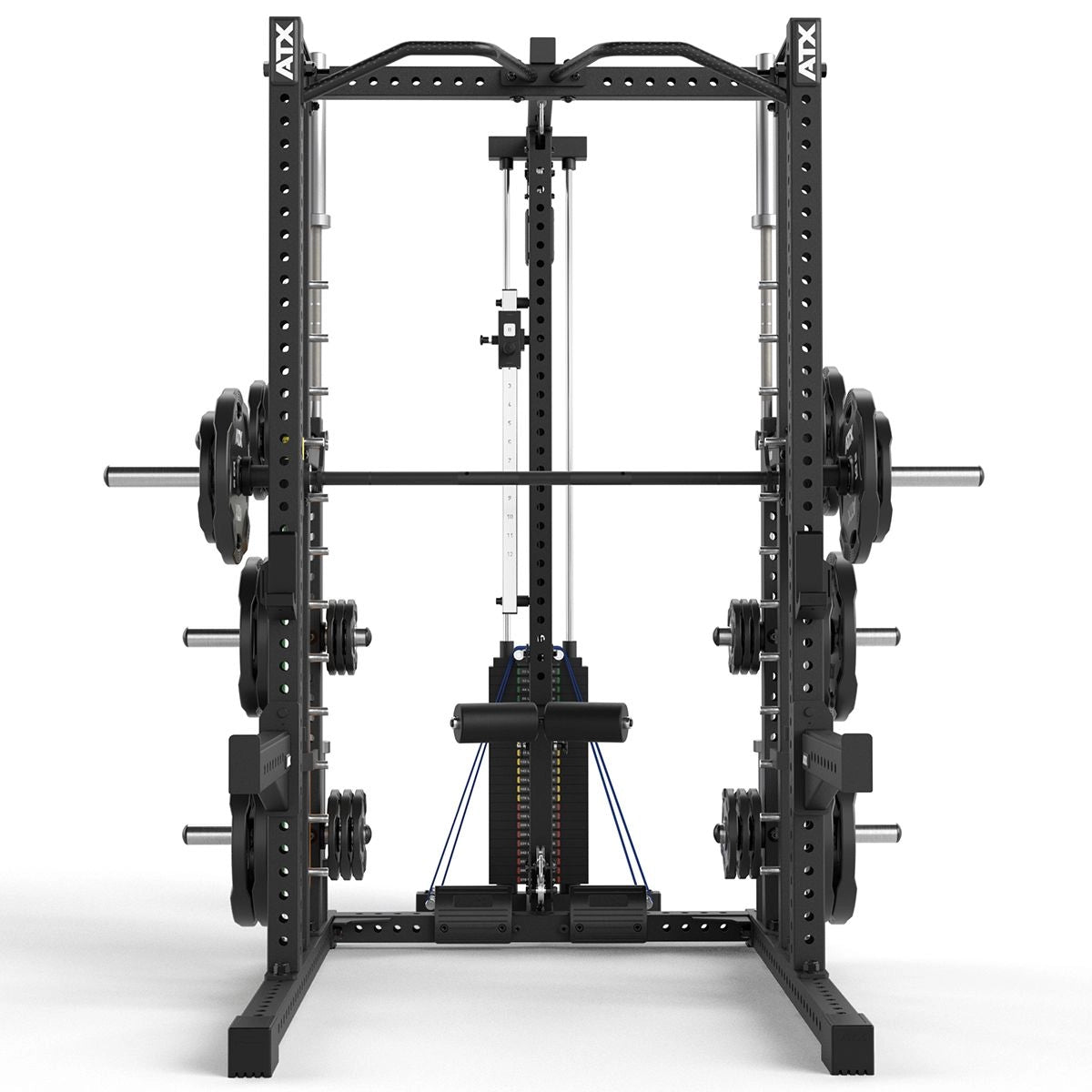 ATX® Multipresse - Rack 780 Komplettstation mit Latzugstation - 125 kg Steckgewichte - Multipresse mit Kabelzug
