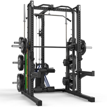 ATX® Multipresse - Rack MPX - 780 Komplettstation mit Latzugstation - Plate Load Ø 50 mm - Multipresse mit Kabelzug