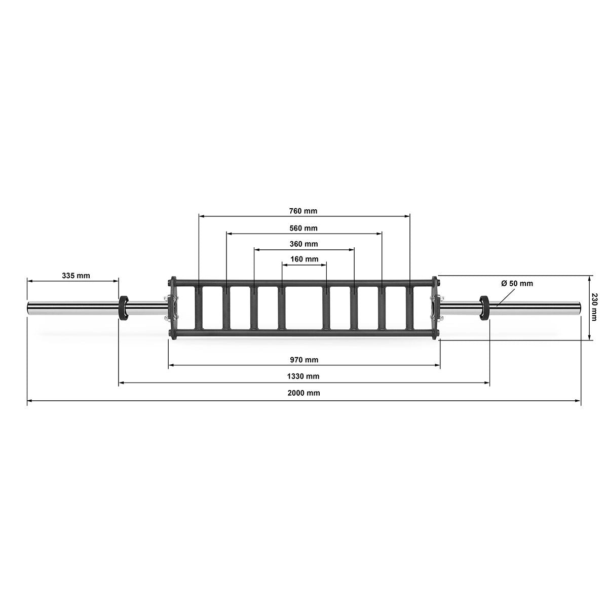 ATX® Parallel Multi Grip Bar - 200 cm x 50 mm - Multi Grip Bar