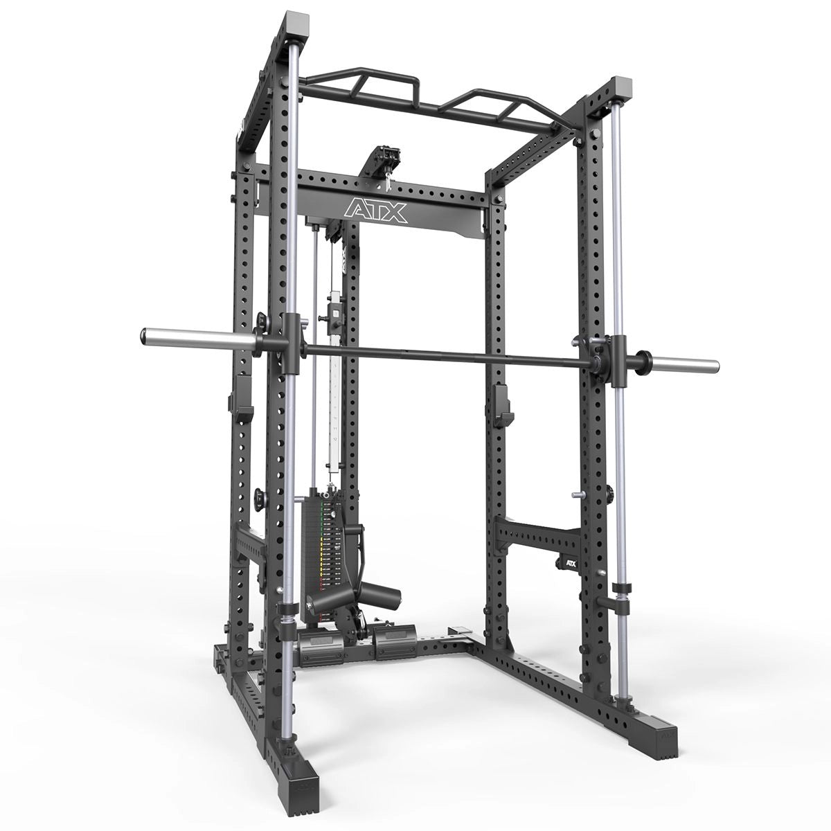 ATX® Power Rack 780 mit Latzug - Steckgewichte & Multipresse - Power Rack mit Kabelzug
