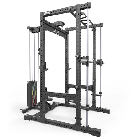 ATX® Power Rack 780 mit Latzug - Steckgewichte & Multipresse - Power Rack mit Kabelzug