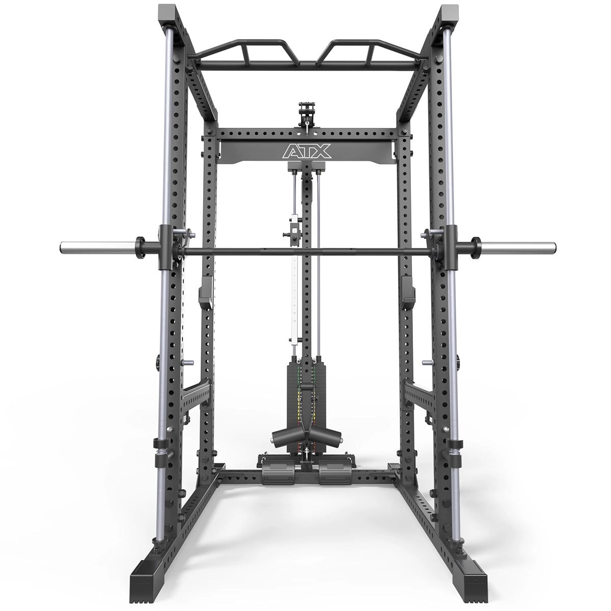 ATX® Power Rack 780 mit Latzug - Steckgewichte & Multipresse - Power Rack mit Kabelzug