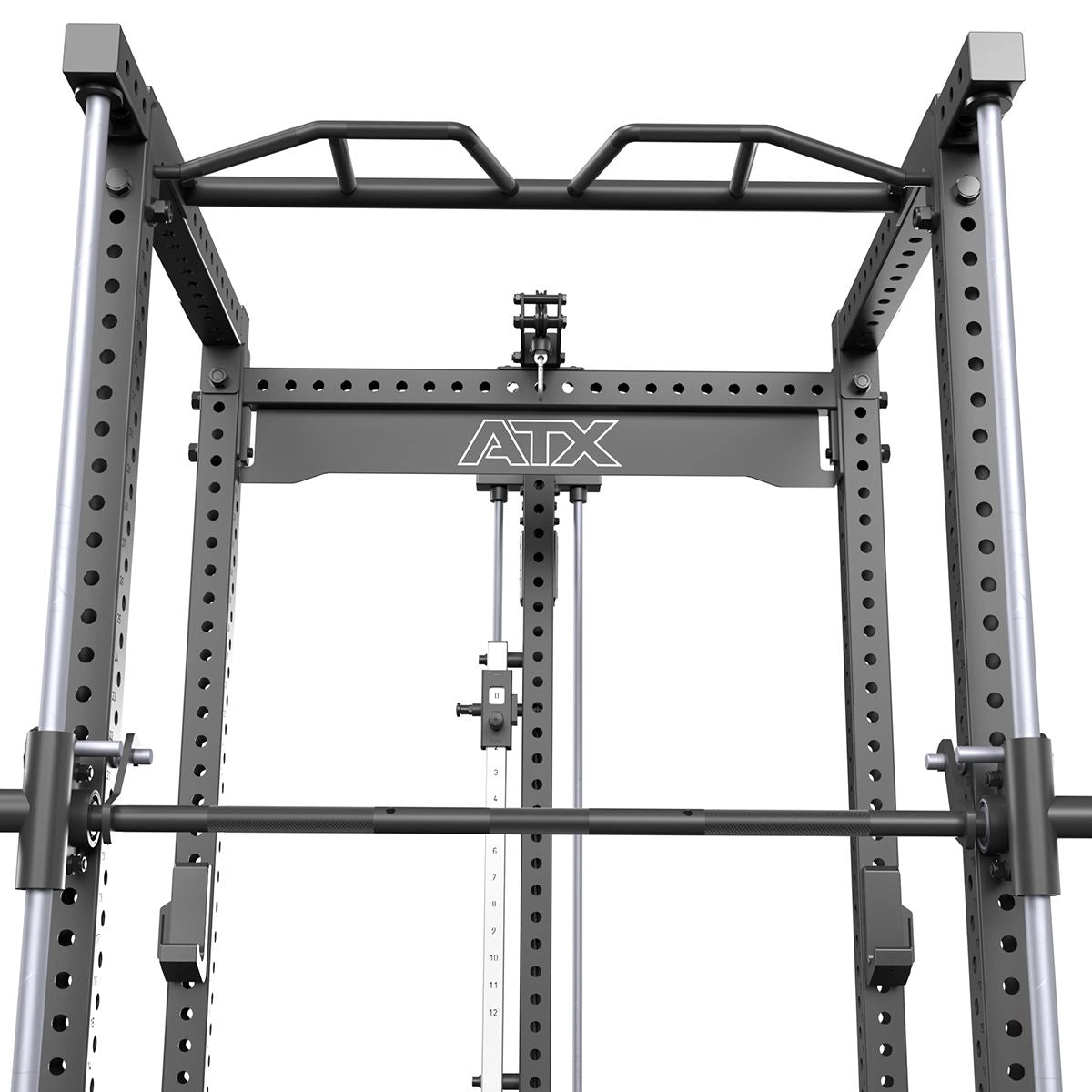 ATX® Power Rack 780 mit Latzug - Steckgewichte & Multipresse - Power Rack mit Kabelzug