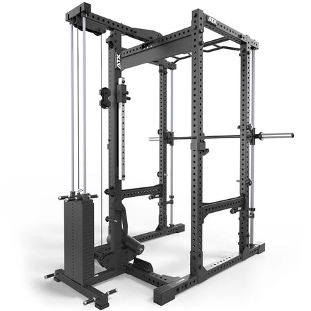 ATX® Power Rack 780 mit Latzug - Steckgewichte & Multipresse - Power Rack mit Kabelzug
