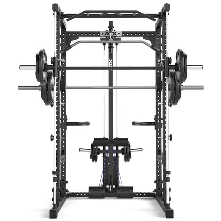 ATX® Power Rack Komplettstation 660 Höhe 215 cm - mit Plate Load Latzug & Multipresse - Power Rack mit Kabelzug + Multipresse