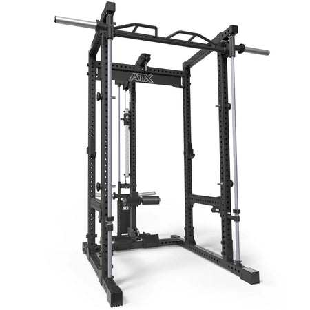 ATX® Power Rack Komplettsystem mit Latzug - Plate Load + Multipresse - Power Rack mit Kabelzug