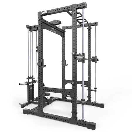ATX® Power Rack Komplettsystem mit Latzug - Plate Load + Multipresse - Power Rack mit Kabelzug