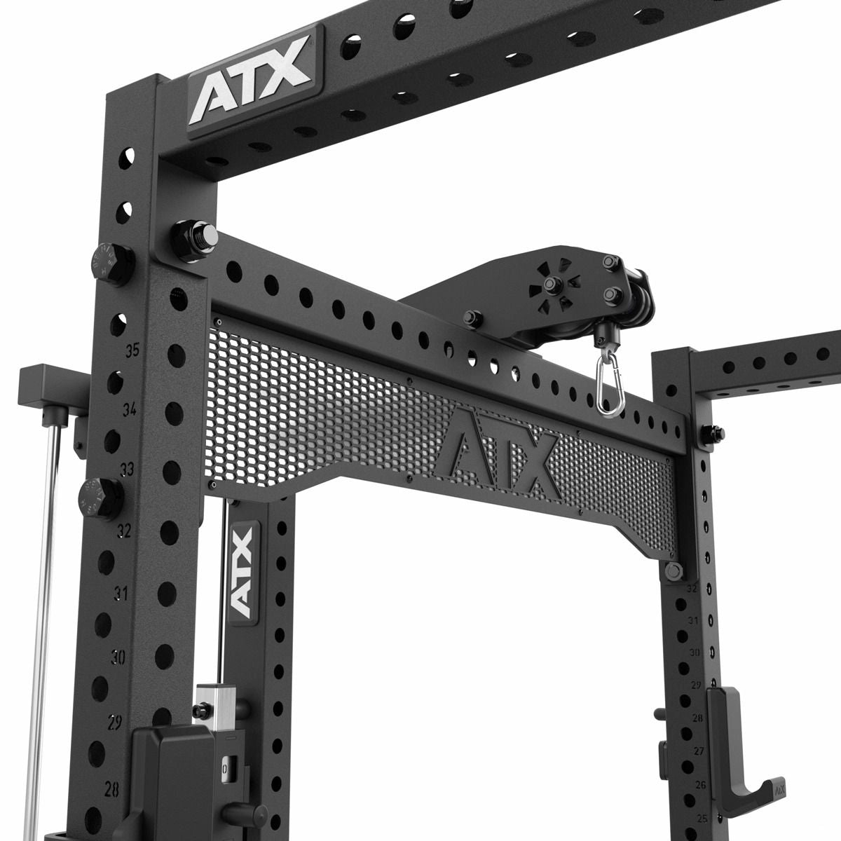ATX® Power Rack Komplettsystem mit Latzug - Plate Load + Multipresse - Power Rack mit Kabelzug