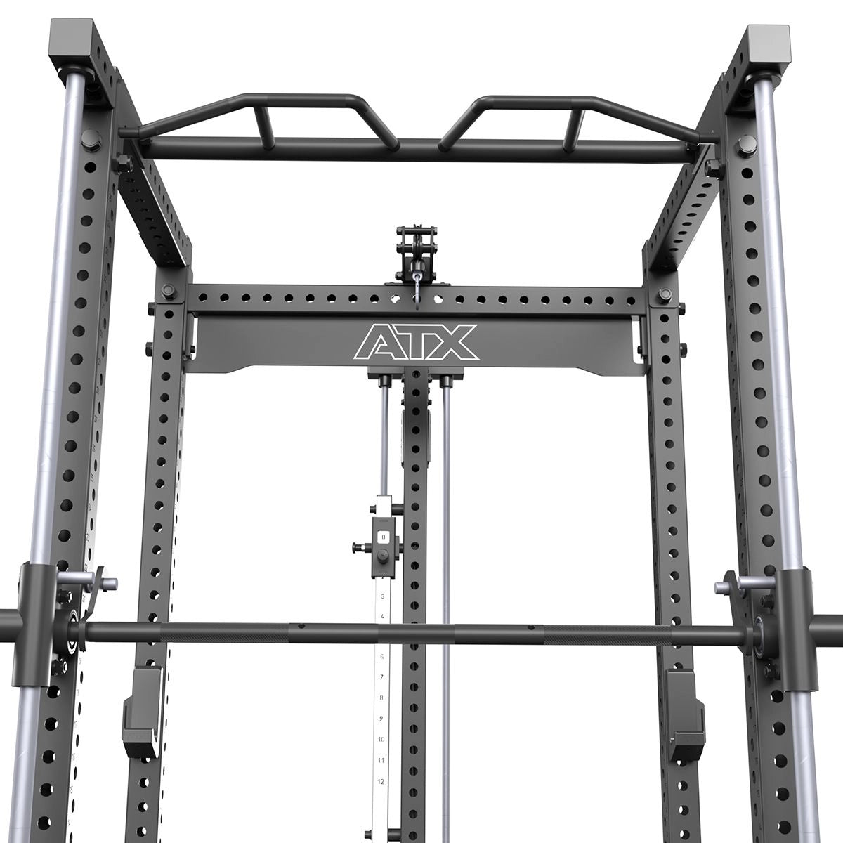 ATX® Power Rack Komplettsystem mit Latzug - Plate Load + Multipresse - Power Rack mit Kabelzug