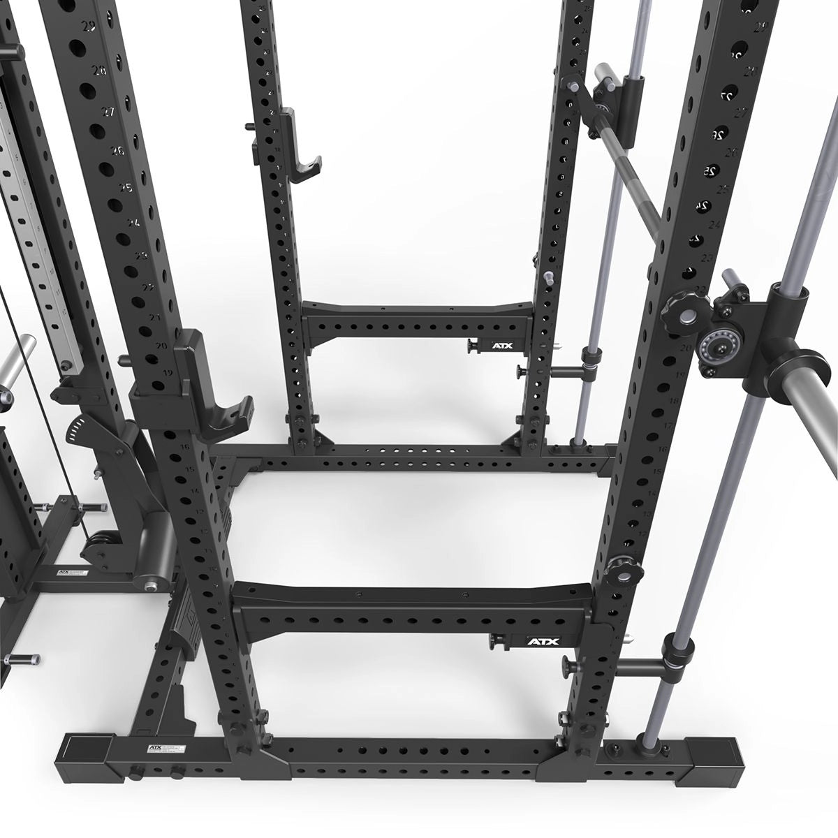 ATX® Power Rack Komplettsystem mit Latzug - Plate Load + Multipresse - Power Rack mit Kabelzug