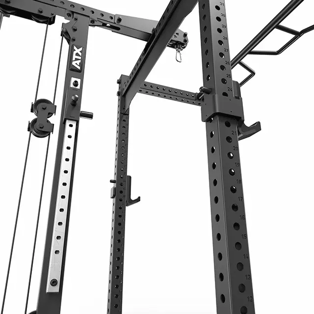 ATX® Power Rack Komplettsystem mit Latzug - Plate Load + Multipresse - Power Rack mit Kabelzug