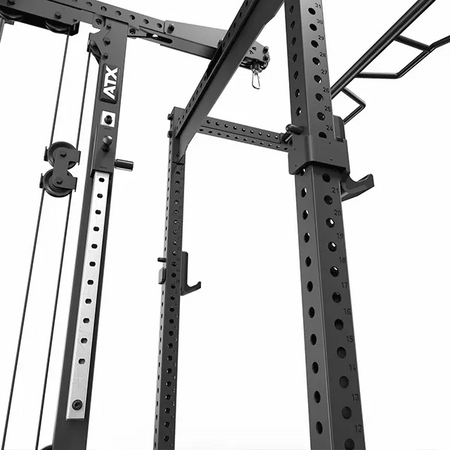 ATX® Power Rack Komplettsystem mit Latzug - Plate Load + Multipresse - Power Rack mit Kabelzug