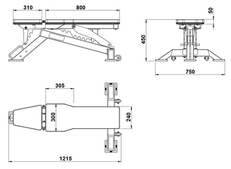 ATX® Verstellbare Hantelbank - Warrior Classic - Verstellbare Hantelbank